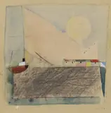 Keith Purser, Untitled, mixed media on paper 33 x 33cm .