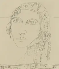 Untitled by John Bellany, pencil sheet 59.2 x 44.5cm ., sold Nov 2021