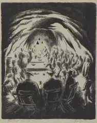 Jean Garside, Untitled, Jean Garside (20th century) 'Chislehurst Caves' lithograph