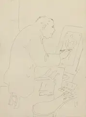 Mervyn Peake, Untitled, pen and ink 31 x 24cm and 23 x 17.5cm