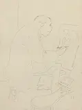 Mervyn Peake, Untitled, pen and ink 31 x 24cm and 23 x 17.5cm