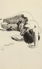 Untitled by Mervyn Peake, pen and ink 40 x 44cm, sold Nov 2021