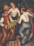 Raymond Henry Bradshaw, Untitled, Raymond Henry Bradshaw (1918-1997) Dancers oil on canvas 61 x 45.5cm