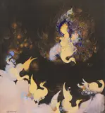Katie Blackmore, Untitled, mixed media on paper 41.5 x 38cm .