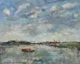 Adrian Hill, Untitled, oil on board 47 x 57cm .
