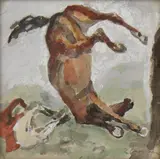 Zdzislaw Ruszkowski, Untitled, watercolour and gouache 16 x 16cm .