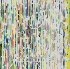 Untitled by Colin McCallum, 2010 acrylic on canvas 150 x 150cm ., sold Nov 2021