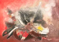 Edmondo Bacci, Avvenimento #295, 1958, mixed media on canvas