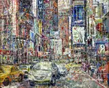 Kyu-nam Han, Times Square at 1:45pm, 2008, acrylic on canvas