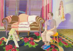 James Valerio, Girl in Interior, 1969, oil on canvas
