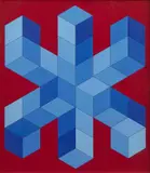 Victor Vasarely, Syllabe, 1972, oil on panel