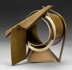 Untitled by Michael Steiner, 1990, bronze with brownish gold patina, sold May 2009
