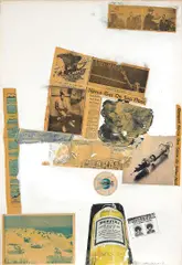 Robert Rauschenberg, Letter Head, 1970, collage and gouache on paper