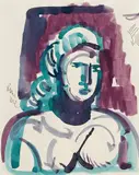 Romare Bearden, Untitled (Head of a woman)