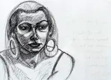 David Salle, Drawing from Raphael Suite, 1985, ink on paper