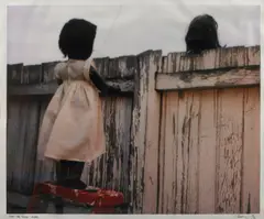 Destiny Deacon, Over the Fence, 2000, Lambda print from Polaroid original photograph