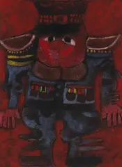 Marco Augusto Quiroa, Colonel Chalogadoy, 1970, oil on plywood