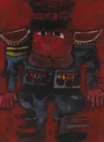 Marco Augusto Quiroa, Colonel Chalogadoy, 1970, oil on plywood