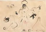 Mariano Rodríguez, Delhi, 1961, ink and wash on paper