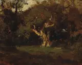 William Keith, Oak trees, 1906, oil on canvas