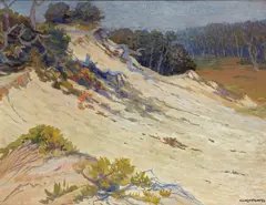 George Kotch, Sand dunes, 1920, watercolor and gouache on paper board
