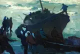 Armin Carl Hansen, Fishermen salvaging a wreck
