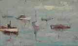 August François Gay, Harbor scene