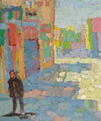 Bernard von Eichman, 'China street scene', 1926, oil on board