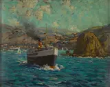 Granville Redmond, Steamer leaving Avalon, Catalina Island