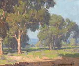 Edgar Alwin Payne, A grove of trees in the valley, oil on canvas