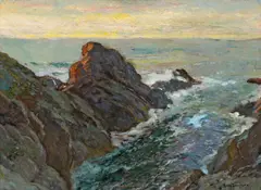 At sunset by Paul Dougherty, oil on canvas, sold Apr 2009
