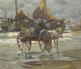 William Frederic Ritschel, A horse cart near the surf