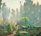 Jean Mannheim, Hazy morning, Pasadena, c. 1920, oil on canvas