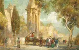 Douglass Ewell Parshall, On the way to the village, oil on canvas