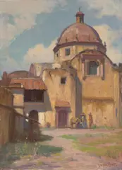Gordon Coutts, San Pablo, Mexico; View of a church (a pair)
