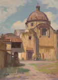 Gordon Coutts, San Pablo, Mexico; View of a church (a pair)