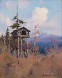 Cache in the woods by Sydney Laurence, oil on canvas, sold Apr 2009
