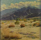 William Darling, 'Desert gardens', oil on canvas