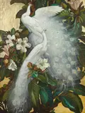 Jessie Arms Botke, 'White peacocks and beaumontia'