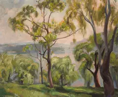 'Above Silver Lake' by Edouard Vysekal, 1939, oil on canvas, offered Apr 2009