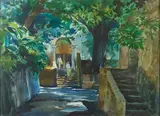 'San Francisco Quadra' by Emil Kosa Jr., pencil and watercolor on paper, sold Apr 2009