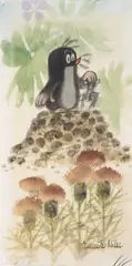 Zdeněk Miler, Little Mole, 1980s, Watercolour, paper