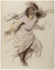 Jiří Trnka, A Sketch, First half of 20th century, Pastel, paper