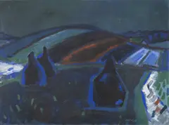 Karel Malich, Field, 1958, Oil, tempera, cardboard