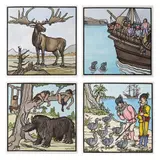 Jiří Winter Neprakta, Set of 4 Illustrations for a Calendar, 1990, Watercolour, ink, paper