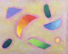 Aleš Lamr, A Pink Space, 1994, Oil on canvas