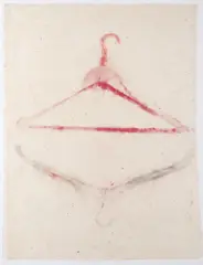 Adriena Šimotová, A Hanger, 2005, Pencil, pastel, handmade paper
