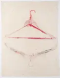 A Hanger by Adriena Šimotová, 2005, Pencil, pastel, handmade paper, sold Jun 2021