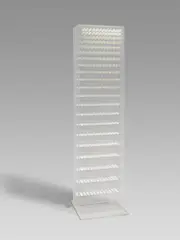 Hartmut Böhm, "RS 40", 1973/80, Weiße Plexiglasplättchen in Plexiglaskasten