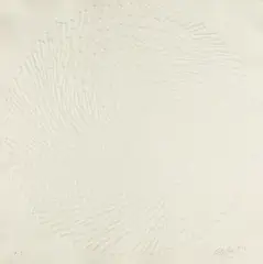 Günther Uecker, Spirale, 2010, Prägedruck auf handgeschöpftem Bütten